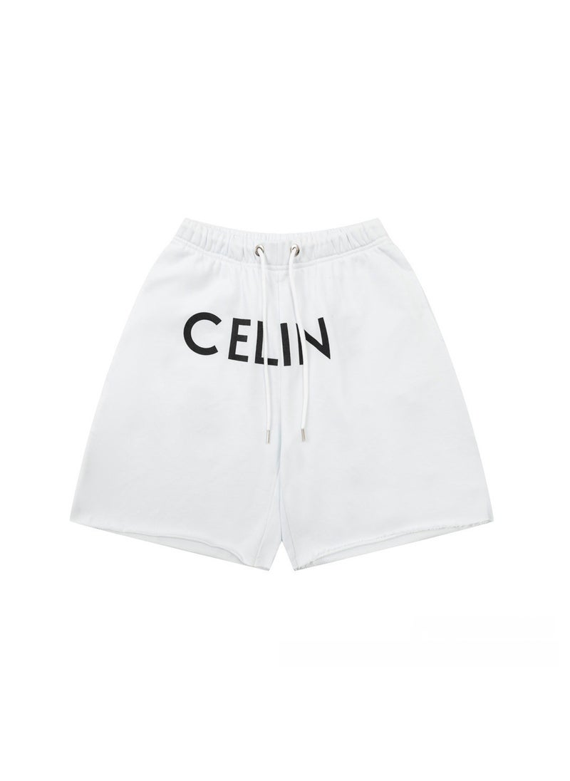 Summer 2023 Casual Sports Shorts Unisex White