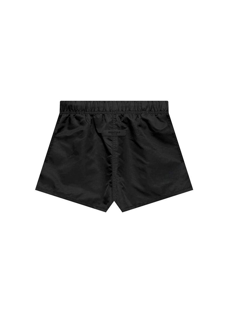 Essentials Thin Woven Loose Nylon Sports Shorts Men Black