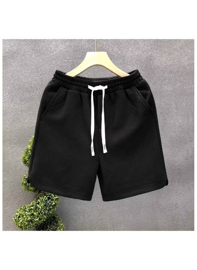 Summer Mens Loose Basketball Shorts Black