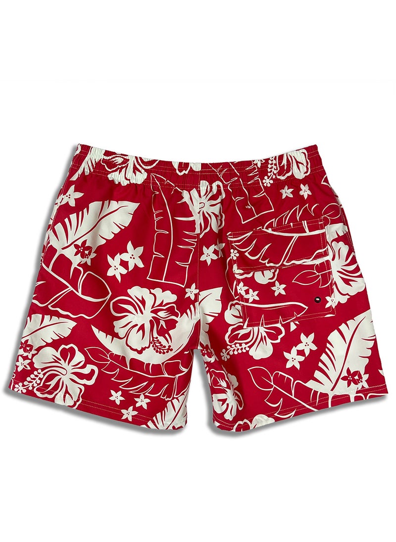 Quick-Dry Casual Mens Shorts for Beach Red