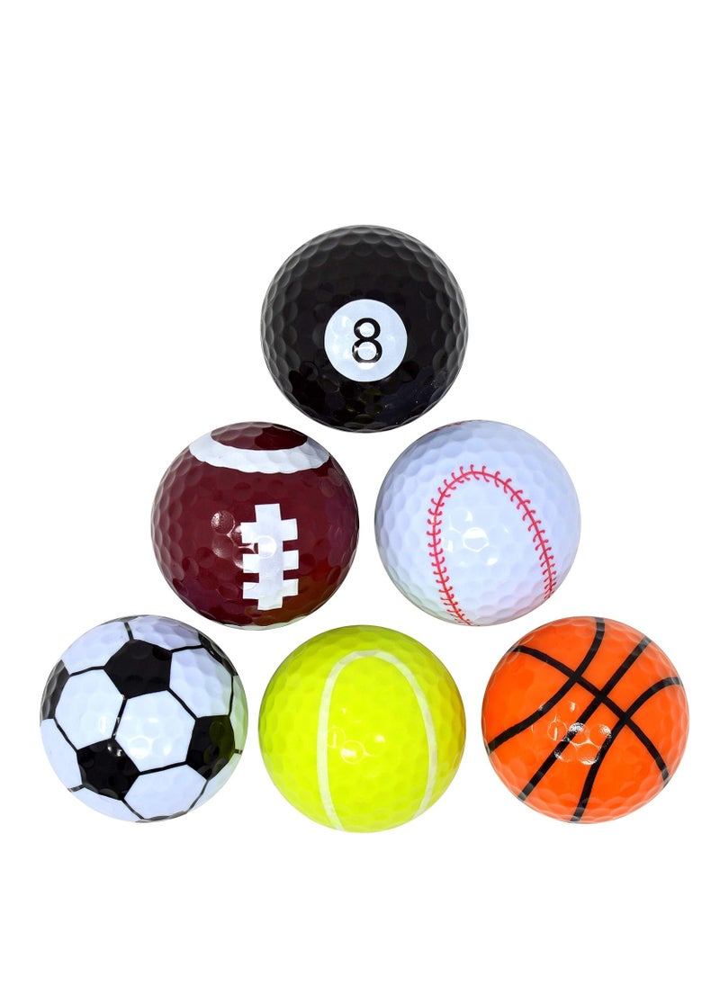 Fun Sport Golf balls (Set of 6), Unisex, Multicolor