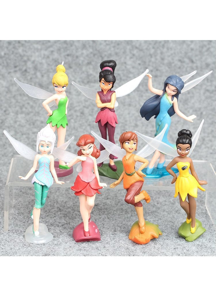 1 x 5 pcs 7 Fairy Princess Models with Bases and Wings