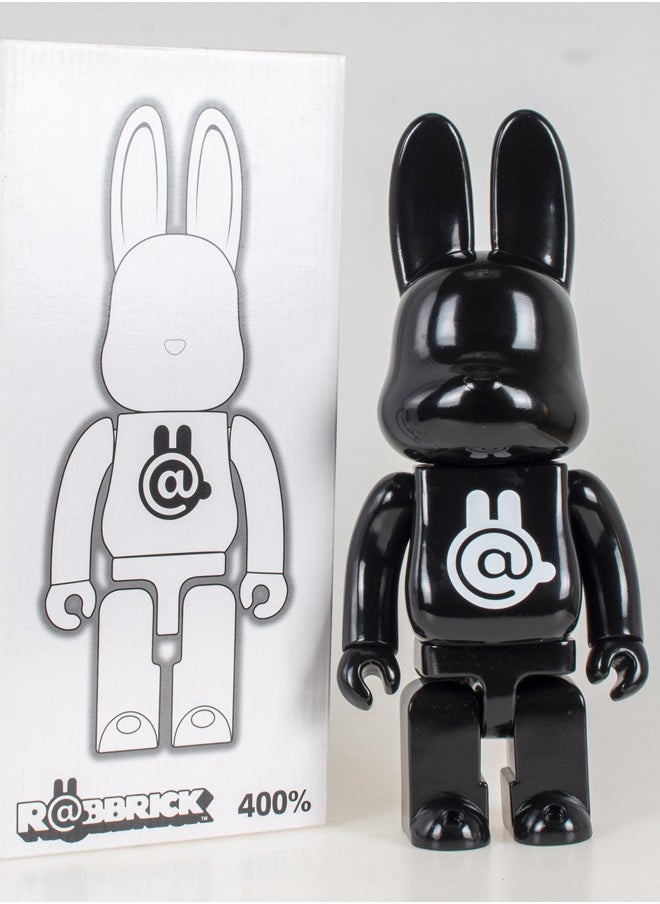 Block Bear (Black Rabbit) Statue Trendy Culture Doll Ornaments