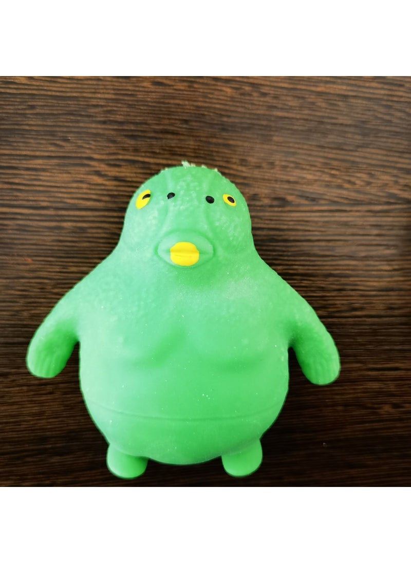 1 x 5 pcs Creative Slow Rebound Gorilla Toy for Stress Relief 10# mini green head fish