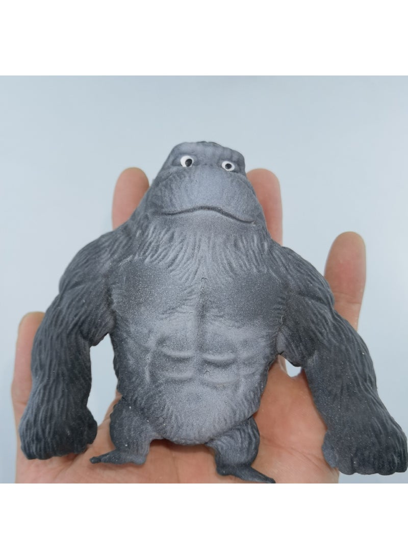 1 x 5 pcs Creative Slow Rebound Gorilla Toy for Stress Relief 3# mini muscle orangutan (random color, about 240g)