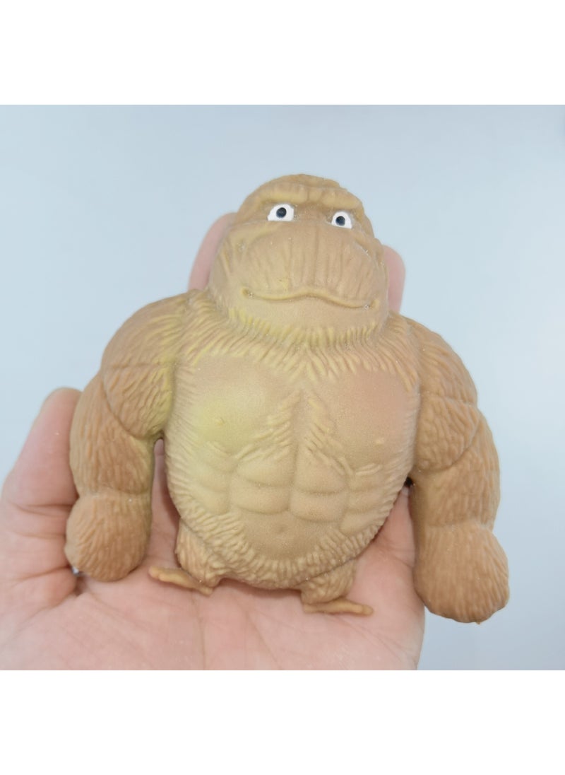 1 x 5 pcs Creative Slow Rebound Gorilla Toy for Stress Relief 2# mini orangutan (random color, about 200g)