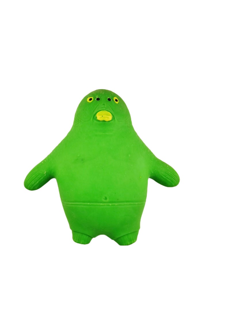 1 x 5 pcs Creative Slow Rebound Gorilla Toy for Stress Relief 11# Small size green head fish