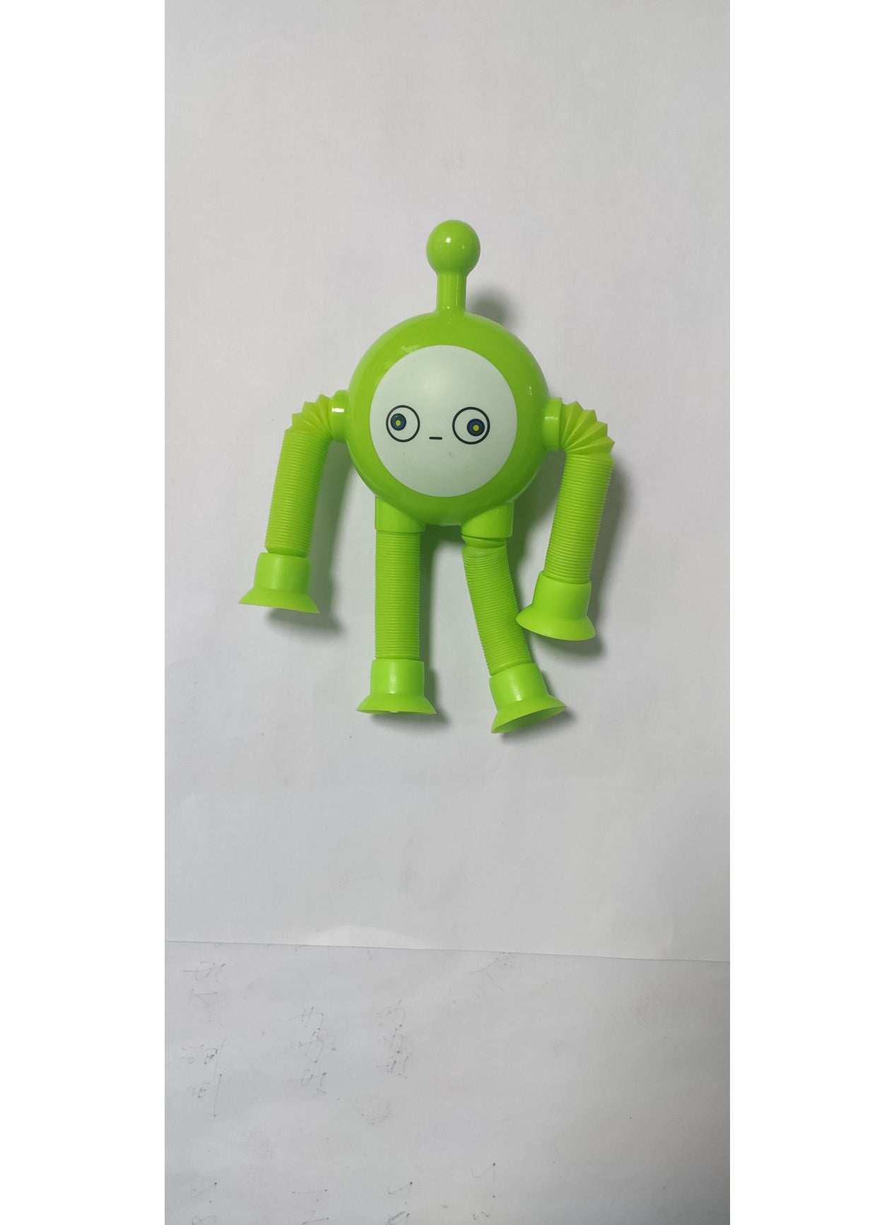 1 x 5 pcs Stretchable Cartoon Suction Toys for Stress Relief Green