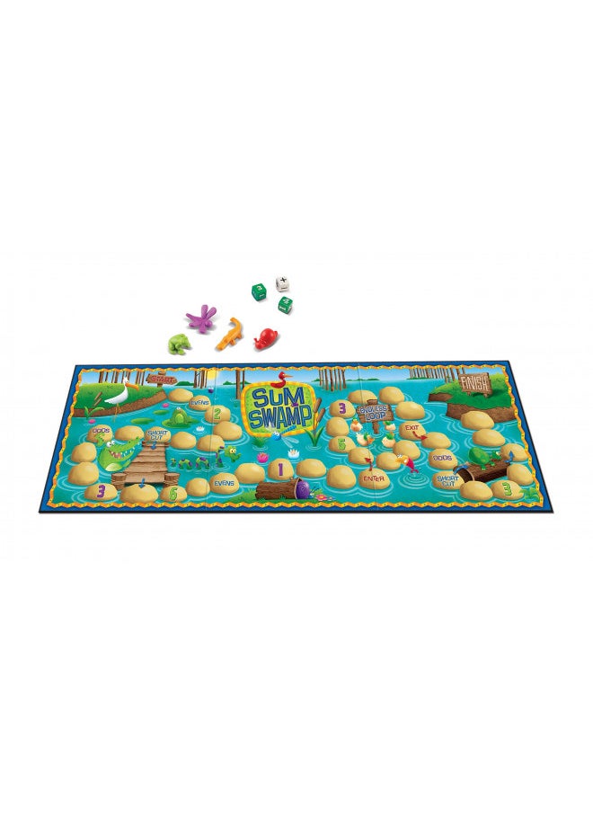 Learning Resources Sum Swamp Game Addition & Subtraction Game - 8 Pieces, Ages 5+, Math Games for Kids, Educational Kids Games, Kindergarten Math Board Games Gifts for Boys and Girls