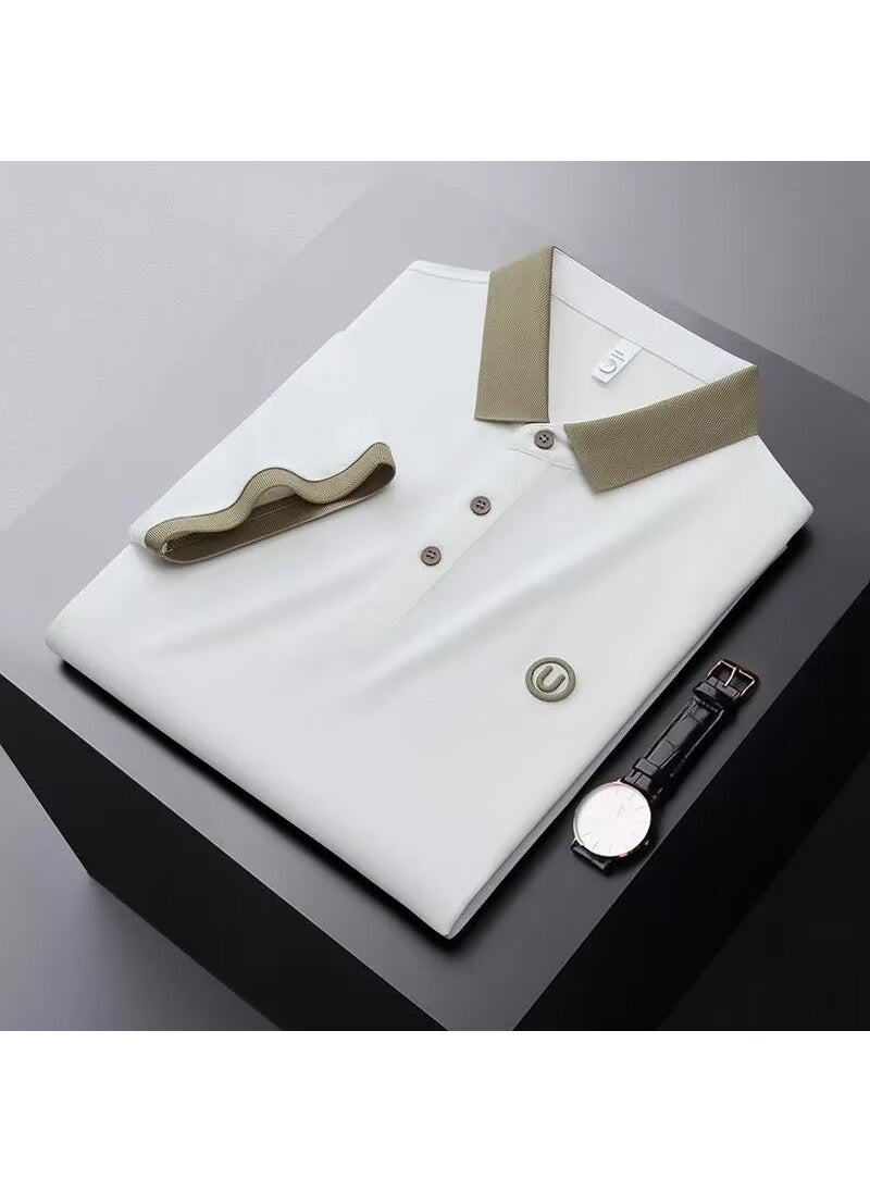 Sleek British Fashion Mens Polo White