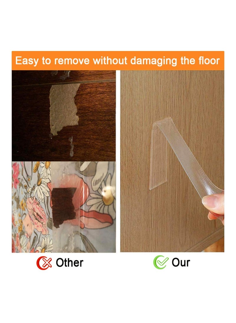 5-Pack Clear Furniture Blockers, Adjustable Pet Baffle Boards with Strong Adhesive, Prevents Items from Sliding Under Sofas, Beds, and Other Furniture. Ideal for Keeping Spaces Tidy.