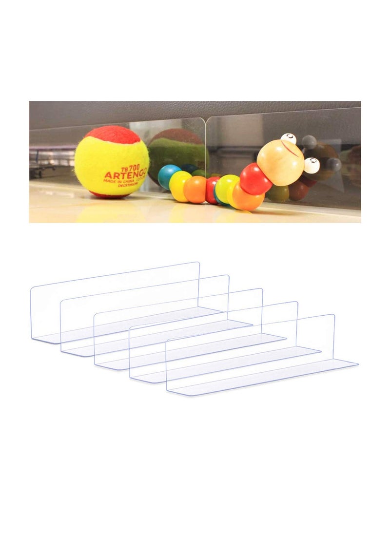 5-Pack Clear Furniture Blockers, Adjustable Pet Baffle Boards with Strong Adhesive, Prevents Items from Sliding Under Sofas, Beds, and Other Furniture. Ideal for Keeping Spaces Tidy.