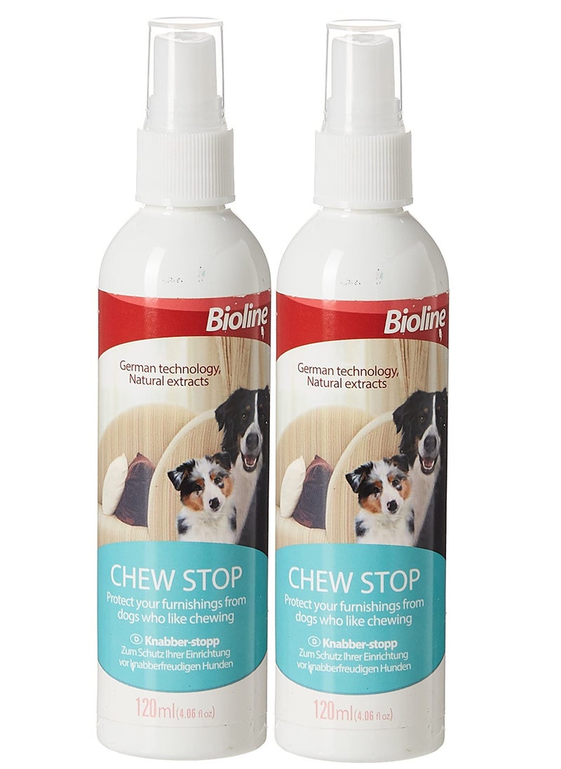 Chew Stop Dog Spray Natural Extracts 2X120ml