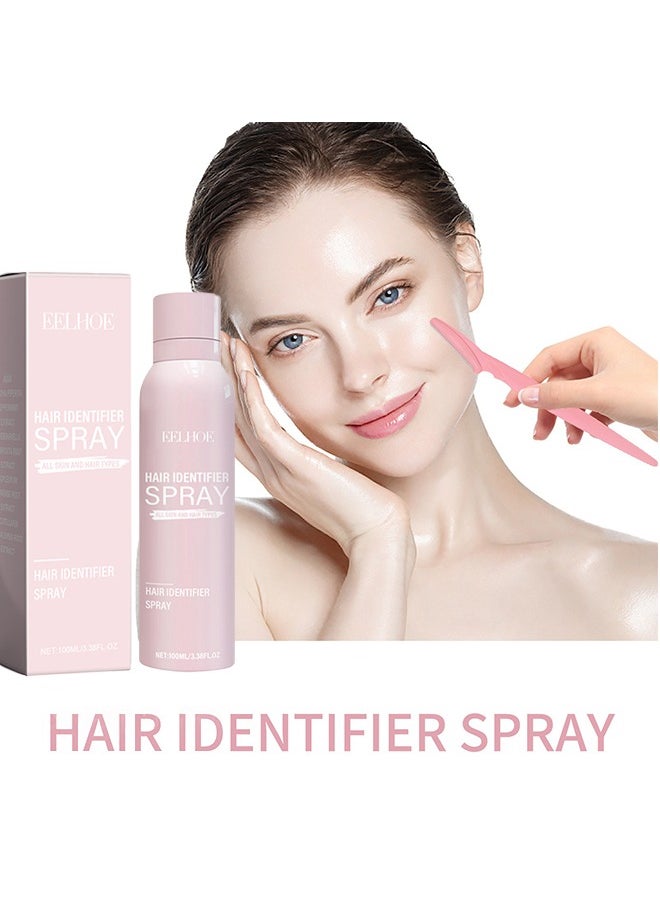 Hair Identifier Spray, Hair Identifier Spray for Face Shaving Dermaplaning, White Dermaplaning Spray, Dermaplaning Face Spray Powder, Skin Hair Identifier Spray