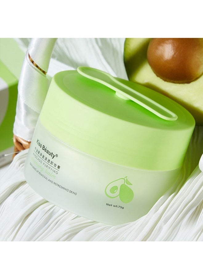 Avocado Purifying-Cleansing Balm Makeup Remover, Balm to Oil, Double Cleanse, Acne Face Wash 75g