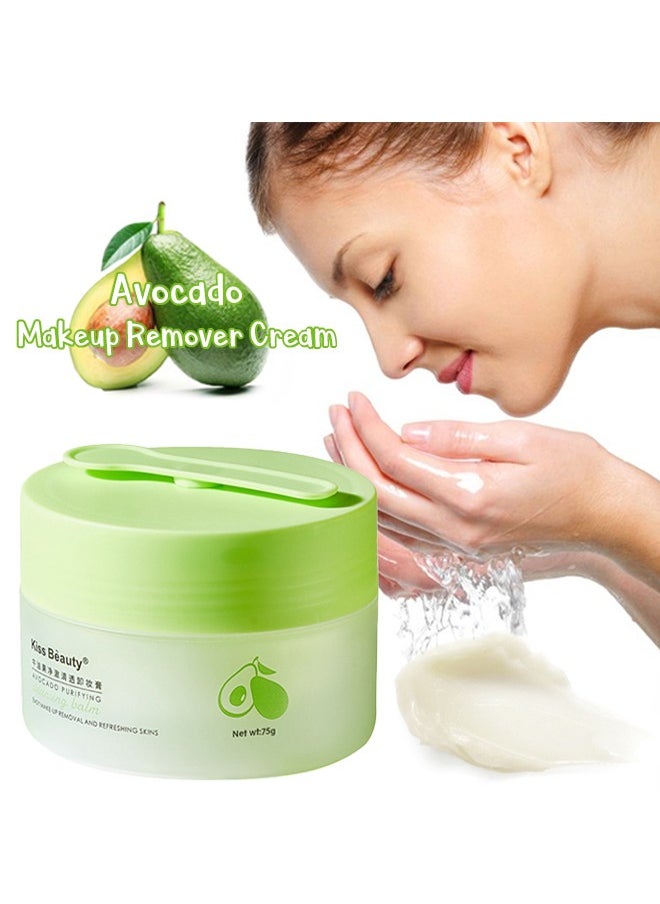 Avocado Purifying-Cleansing Balm Makeup Remover, Balm to Oil, Double Cleanse, Acne Face Wash 75g