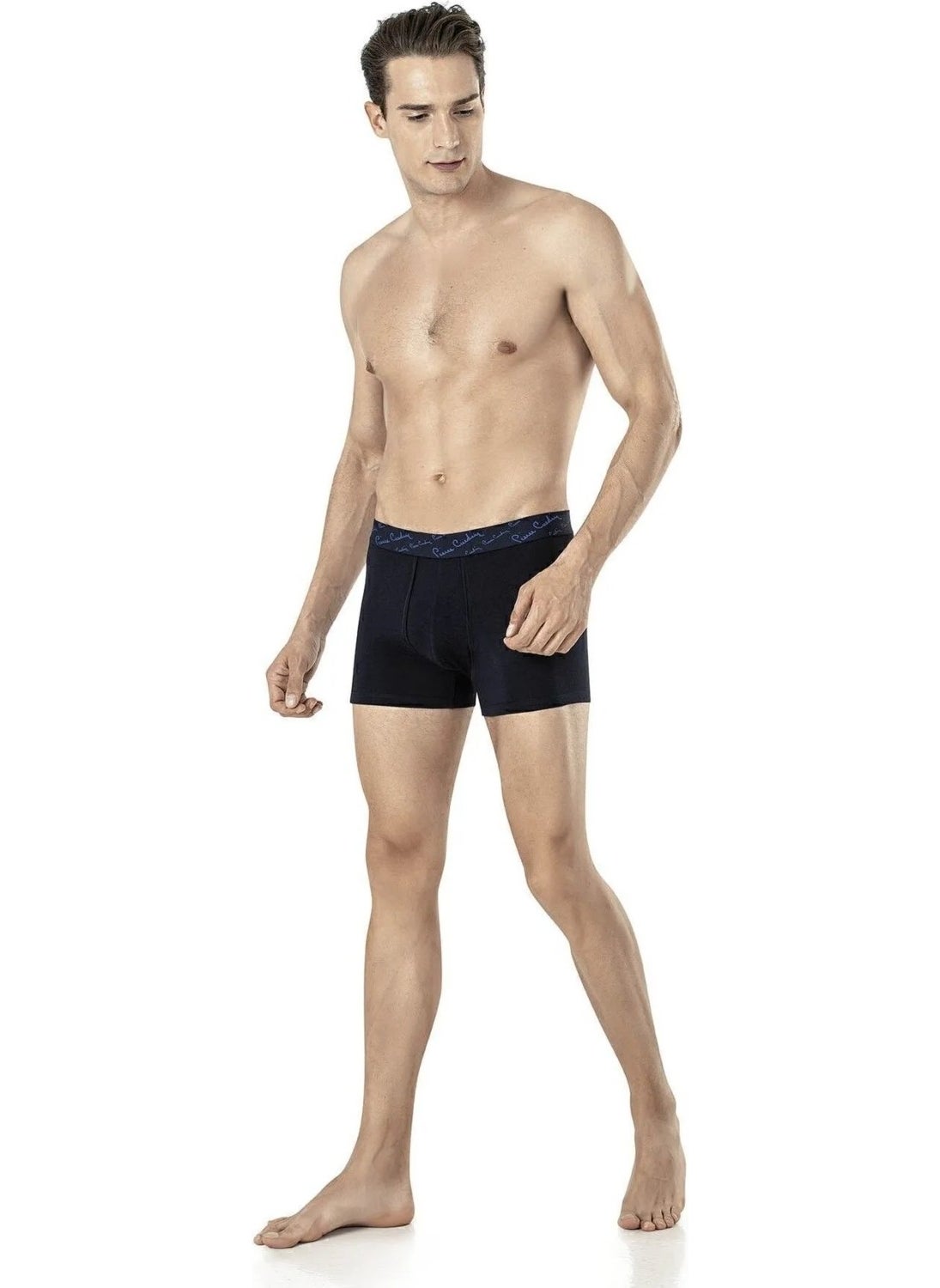 Men's Cotton Saxe-Navy Blue-Grey 3-Piece Boxer