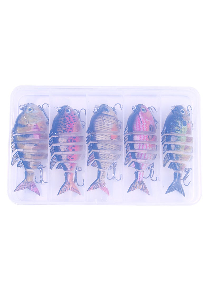 6-Piece Tilapia Lure 8CM/15G Sinking Bait Fishing Tackle 5-color boxed (color optional)