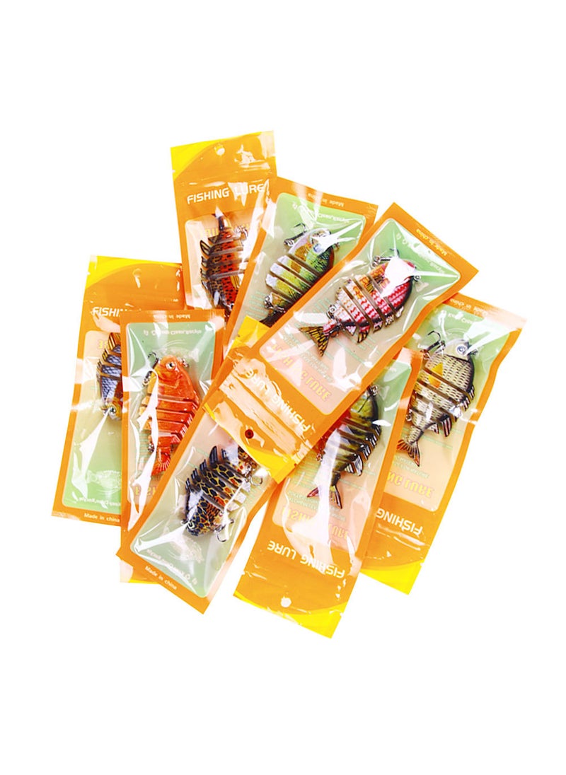 6-Piece Tilapia Lure 8CM/15G Sinking Bait Fishing Tackle 8 colors set (package 174g)