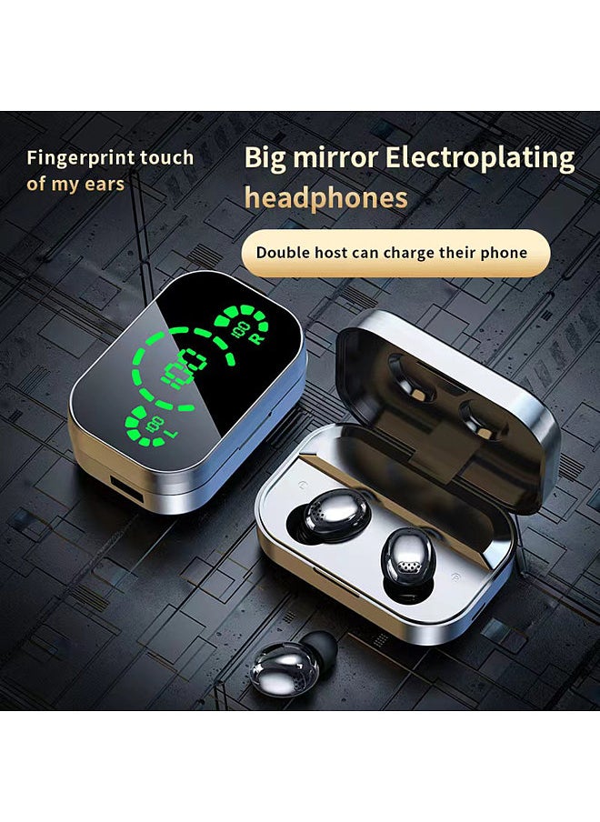 YD04 Stereo Wireless Earbuds Noise Reduction BT Earphones in-Ear Headphones with LED-Digital Display Touch-Control Earbuds 1200mAh Charging Case