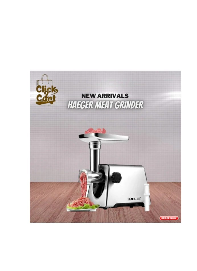 HG-3367 Electric Meat Grinder 2500W 3 in 1 Meat Mincer & Sausage Maker Stuffer with 3 Gear Speed Design Easy to Clean