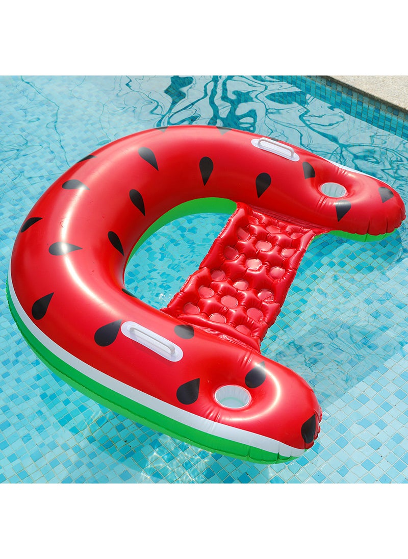 Inflatable Watermelon Float U-Lounge Hammock Watermelon Recliner