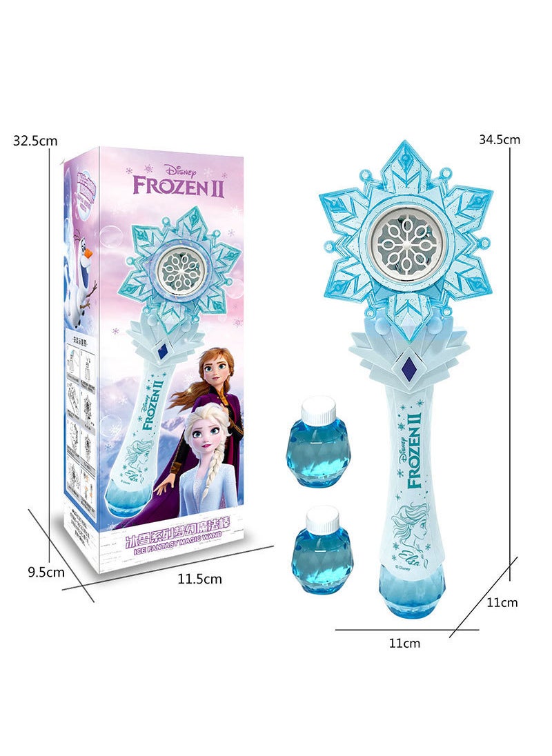 Authentic Disney Princess Bubble Wand with Sound  Light 8722 ice and snow windmill magic wand