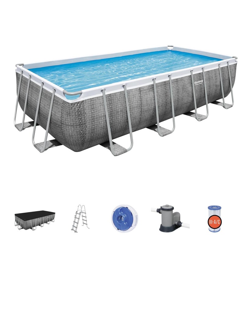 Power Steel Rectangular Pool Set 5.49m x 2.74m x 1.22m 56998