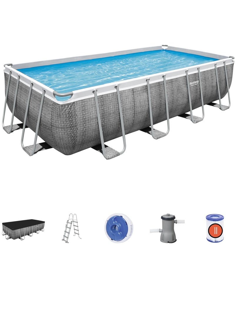 Power Steel Rectangular Pool Set 4.88m x 2.44m x 1.22m56996