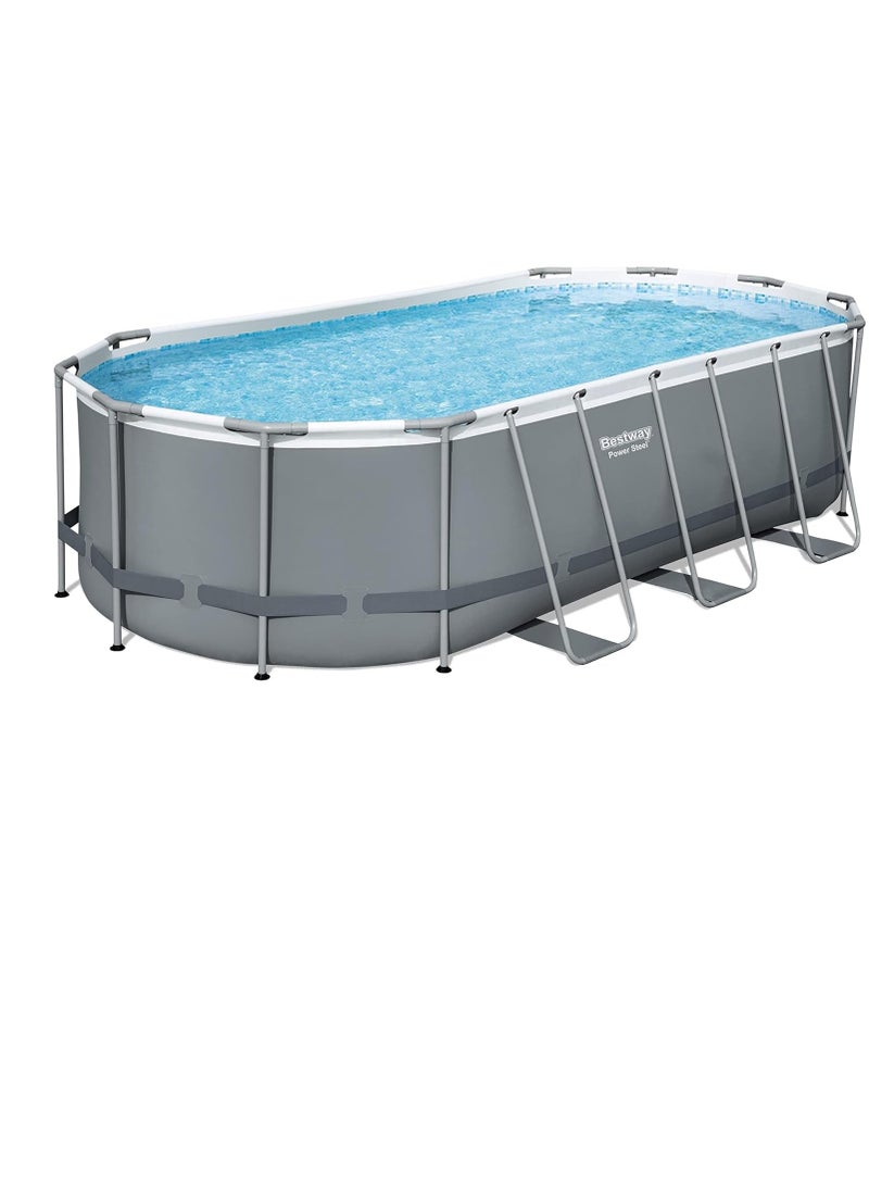 Power Steel Oval Pool Set 5.49X2.74X1.22 56710