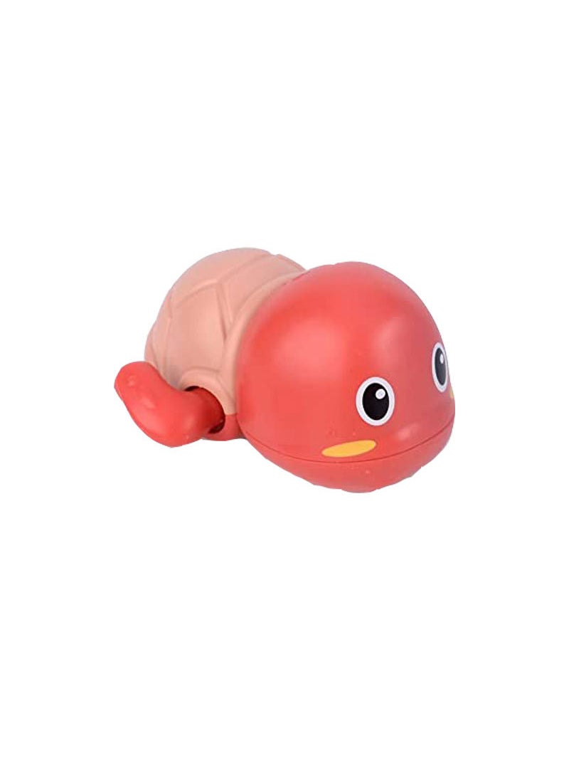 1 x 5 pcs Wind-up Turtle Duck Bath Toys for Kids Dark red Little Turtle (35g can choose blank bag and 3C bag)