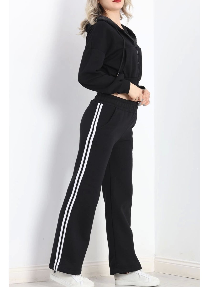 Kazakx Three Thread Inner Furry Sweatpants Black - 20111.1287.