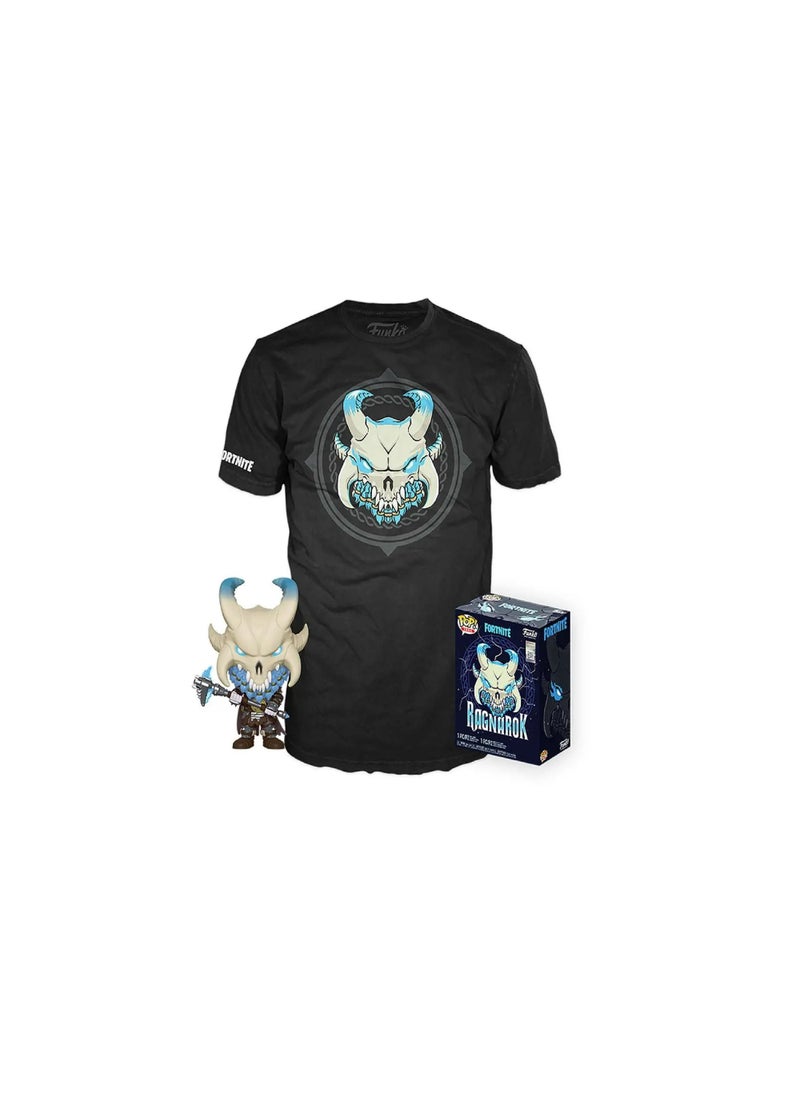 Funko Pop & Tee T-Shirt Bundle Fortnite Ragnarok Glow In The Dark