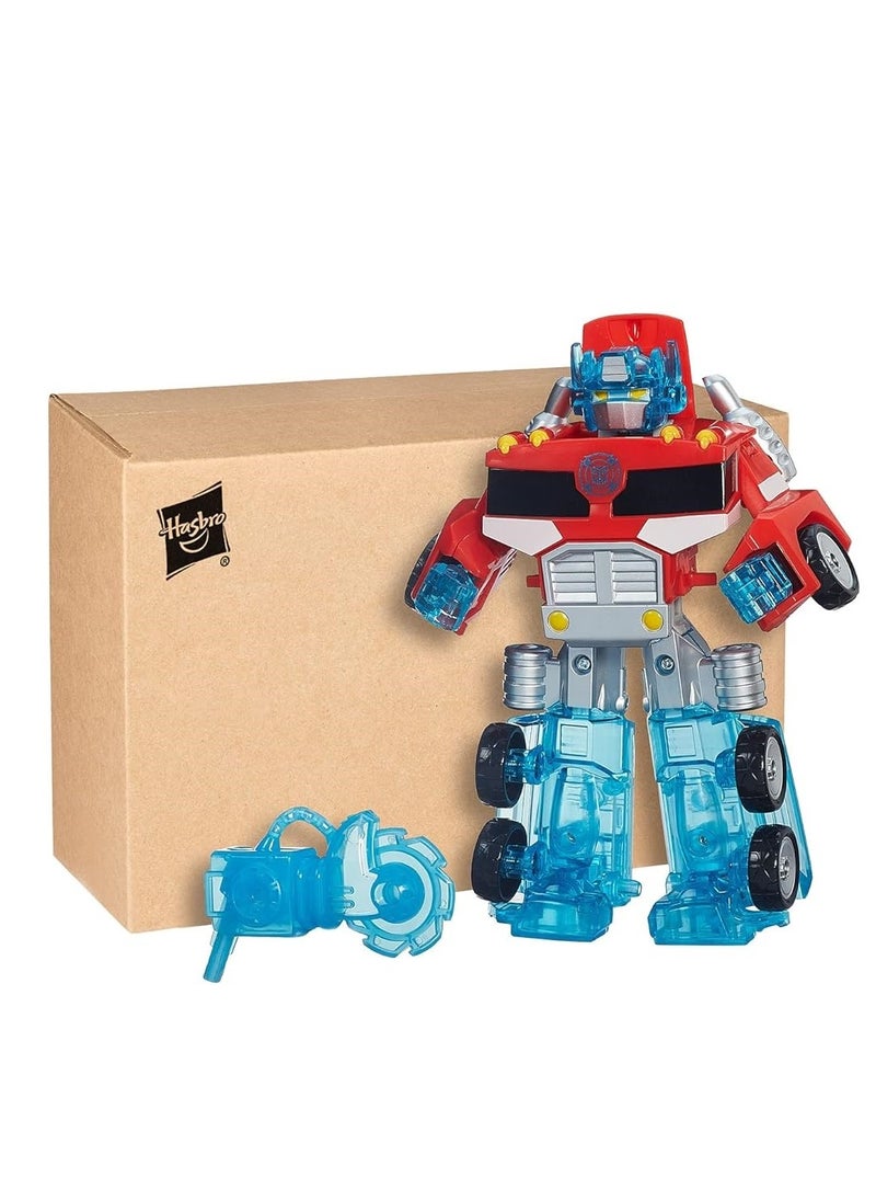 Transformers Rescue Bots Energize Optimus Prime, 7-Inch Action Figure, Kids Converting Robot Toy