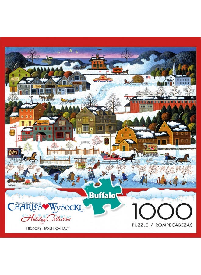 Buffalo Games - Charles Wysocki - Hickory Haven Canal - 1000 Piece Jigsaw Puzzle for Adults Challenging Puzzle Perfect for Game Nights - 1000 Piece Finished Size is 26.75 x 19.75
