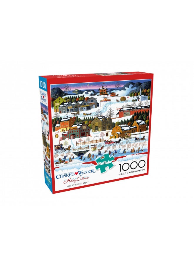 Buffalo Games - Charles Wysocki - Hickory Haven Canal - 1000 Piece Jigsaw Puzzle for Adults Challenging Puzzle Perfect for Game Nights - 1000 Piece Finished Size is 26.75 x 19.75