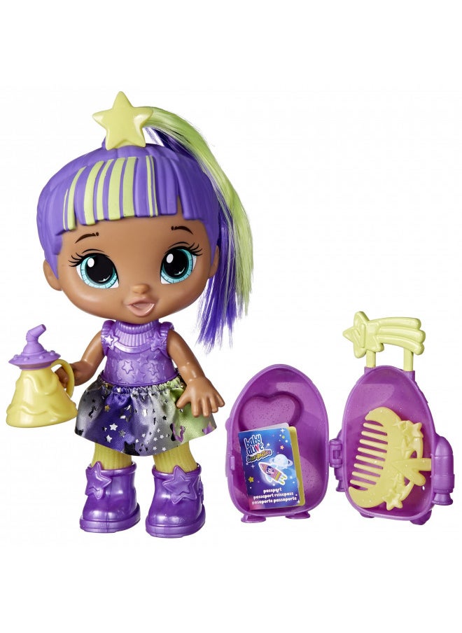 Baby Alive Star Besties Doll, Lovely Luna, 8-inch Space-Themed Doll for 3 Year Old Girls and Boys and Up, Accessories