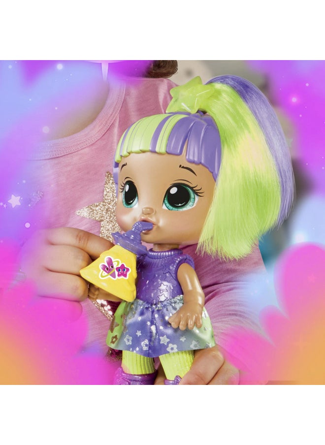 Baby Alive Star Besties Doll, Lovely Luna, 8-inch Space-Themed Doll for 3 Year Old Girls and Boys and Up, Accessories