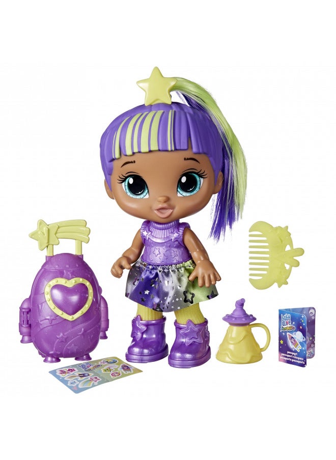 Baby Alive Star Besties Doll, Lovely Luna, 8-inch Space-Themed Doll for 3 Year Old Girls and Boys and Up, Accessories