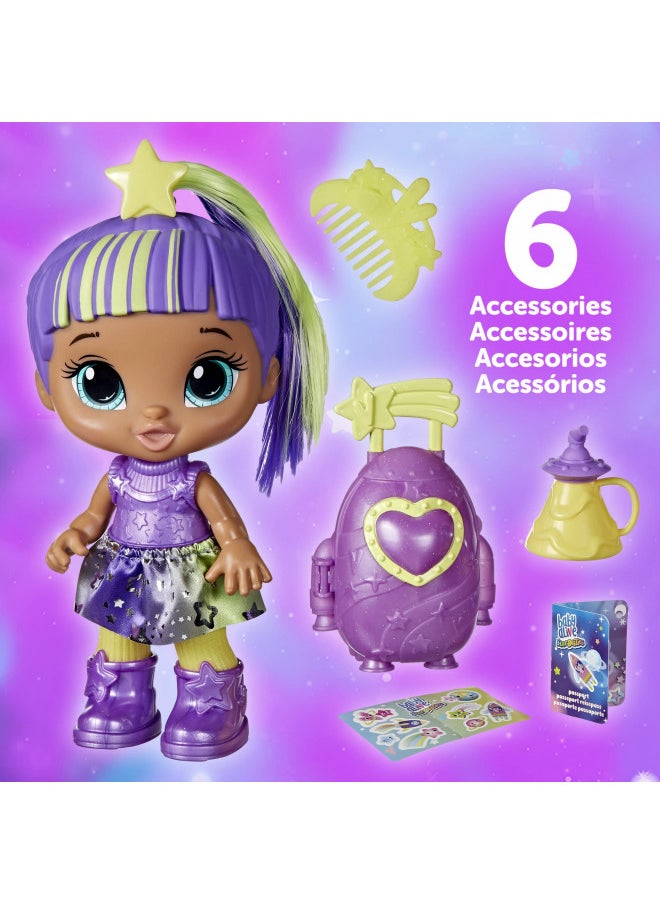 Baby Alive Star Besties Doll, Lovely Luna, 8-inch Space-Themed Doll for 3 Year Old Girls and Boys and Up, Accessories