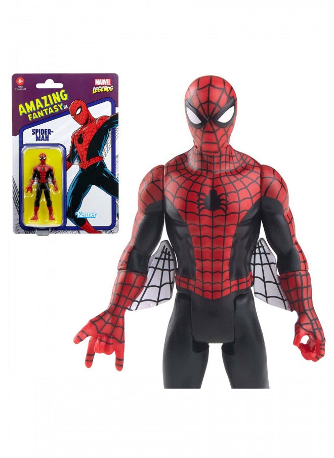 Marvel Legends Series Retro 375 Collection Spider-Man Action Collectible Figure, 3.75-inch Toys for Kids Ages 4 and Up