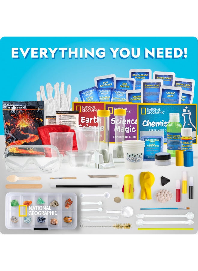 NATIONAL GEOGRAPHIC Mega Science Lab - Science Kit for Kids with 75 Easy Experiments, Featuring Earth Science, Chemistry Set, and Science Magic STEM Projects for Boys and Girls (Amazon Exclusive)