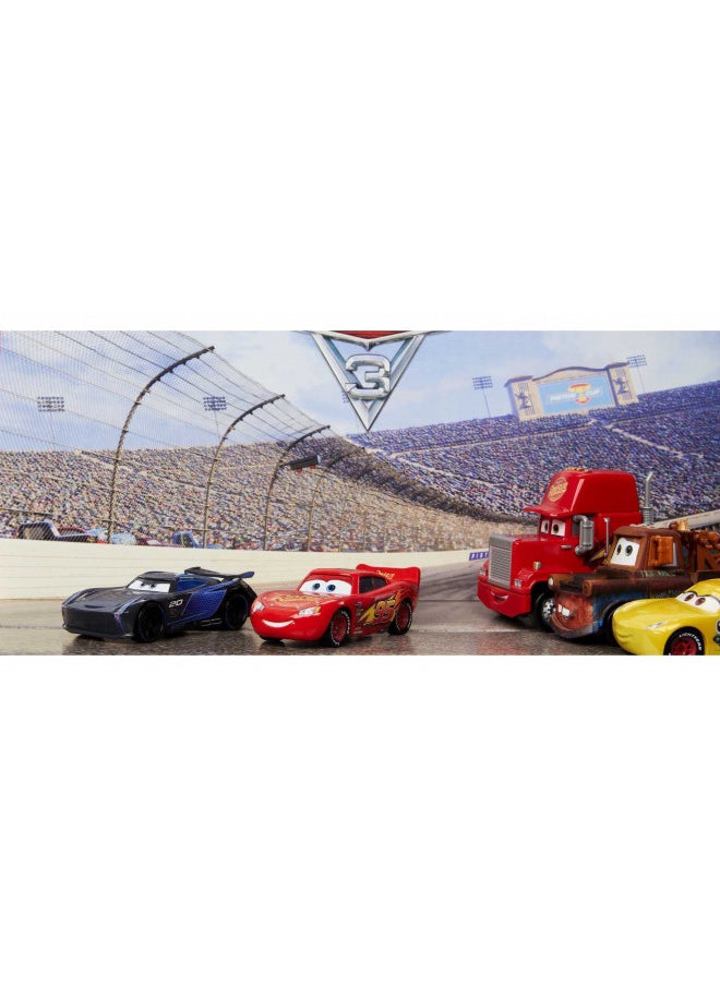 Mattel Disney Pixar Cars 3 Vehicle 5-Pack Collection, Set of 4 Character Cars & 1 Mack Truck Inspired by the Florida 500 Piston Cup Race, for Kids & Fans Ages 3 Years Old & Up