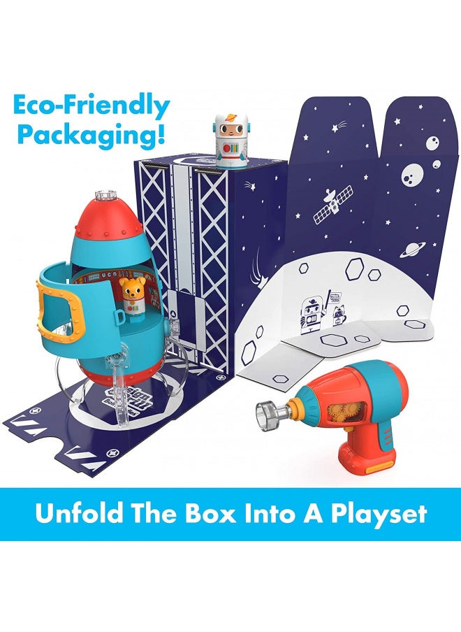 Educational Insights Design & Drill Bolt Buddies Rocket Take Apart Toy with Electric Toy Drill, Preschool STEM Toy, Gift for Boys & Girls, Ages 3+