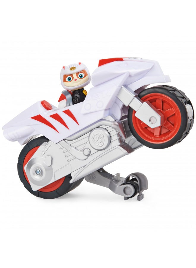 Paw Patrol, Moto Pups Wildcats Deluxe Pull Back Motorcycle Vehicle with Wheelie Feature and Toy Figure