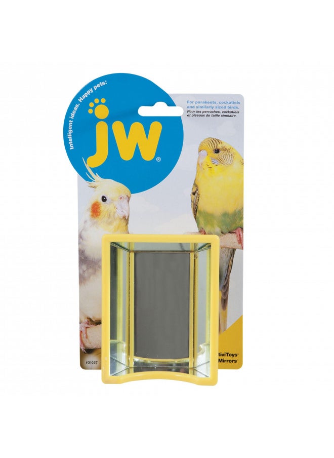 JW Hall Of Mirrors Bird Toy,3.25'' length x 4.25'' width x 1.25'' depth