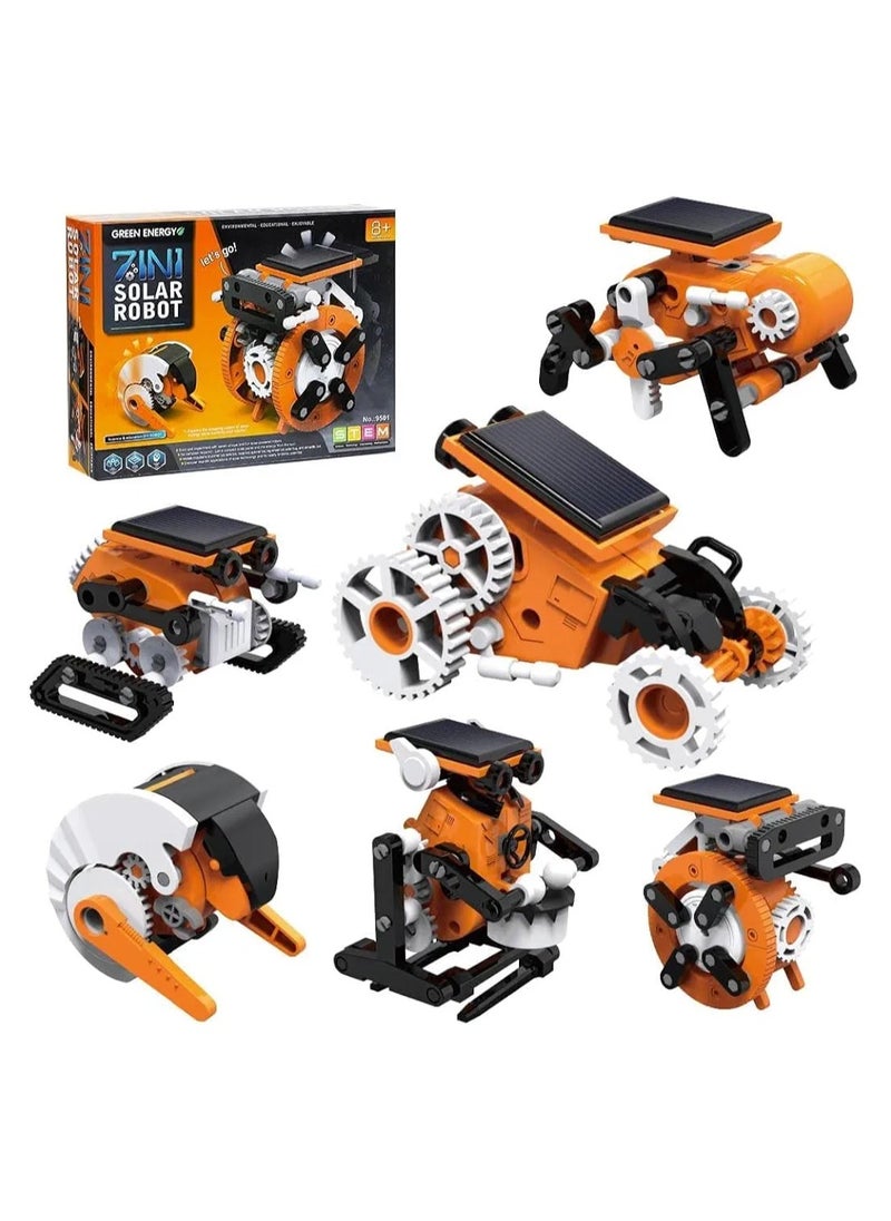 DIY 7-in-1 Solar Assembled Robot Toys Education Intelligent Robot Gift Toy