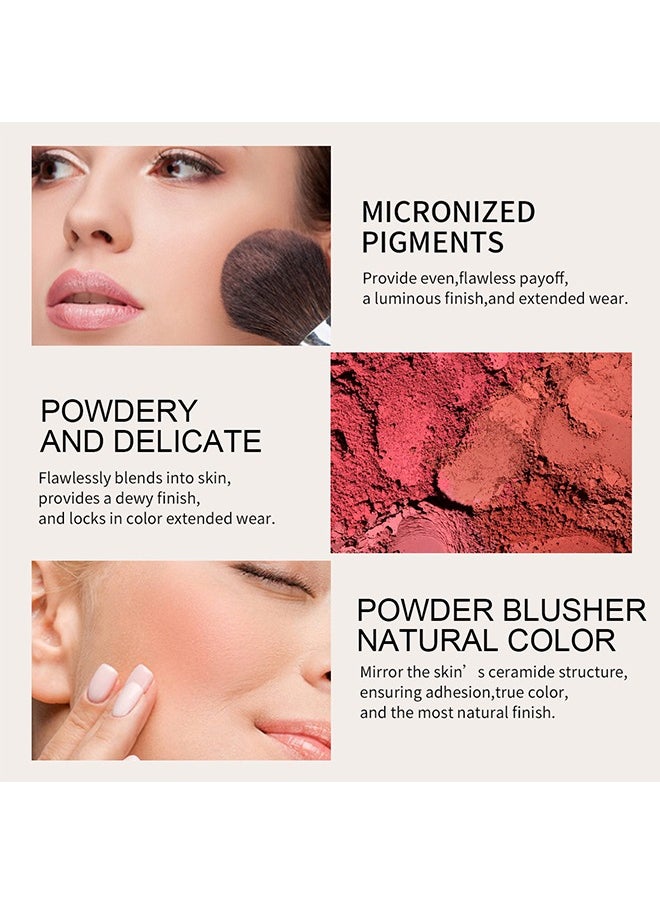 Floral Flush-6 Color Blush Palette, Eyeshadow Palette, Matte Pearl Finish for Diversified Vibrant Looks #01