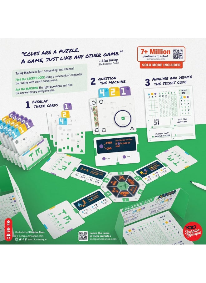 Scorpion Masque Turing Machine | Strategy Game for Teens and Adults | Ages 14+ | 1 to 4 Players | 20 Minutes