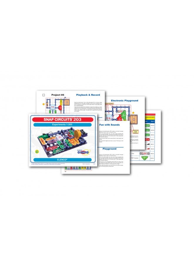 Snap Circuits 203 Electronics Exploration Kit | Over 200 STEM Projects | Full Color Project Manual | 42 Snap Modules | Unlimited Fun